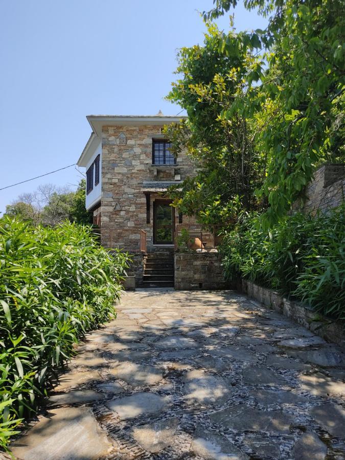 桑加拉达Cozy Blue Stone House With A Great Sea View.别墅 外观 照片