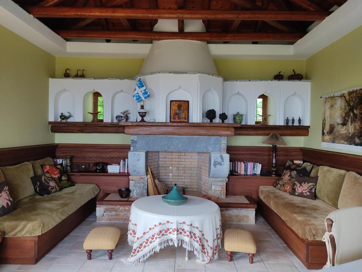 桑加拉达Cozy Blue Stone House With A Great Sea View.别墅 外观 照片