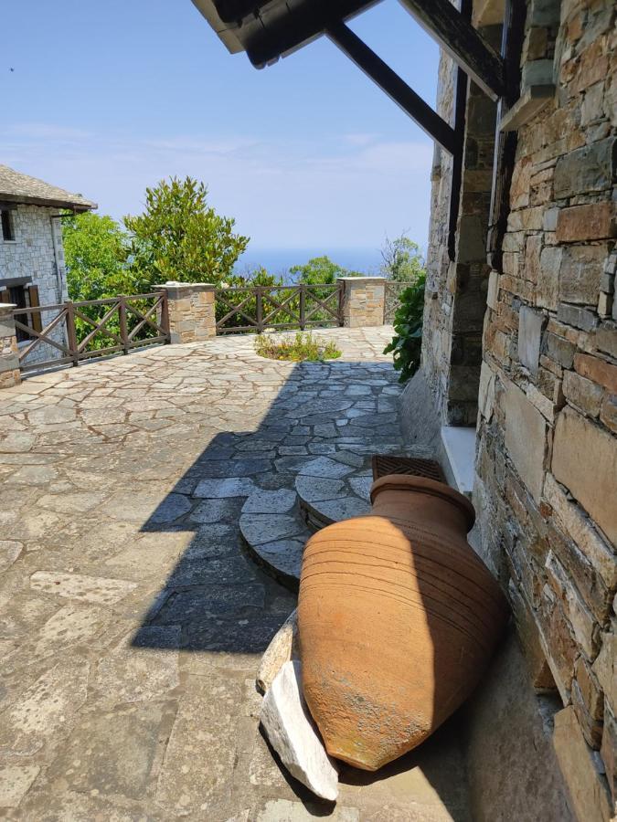 桑加拉达Cozy Blue Stone House With A Great Sea View.别墅 外观 照片