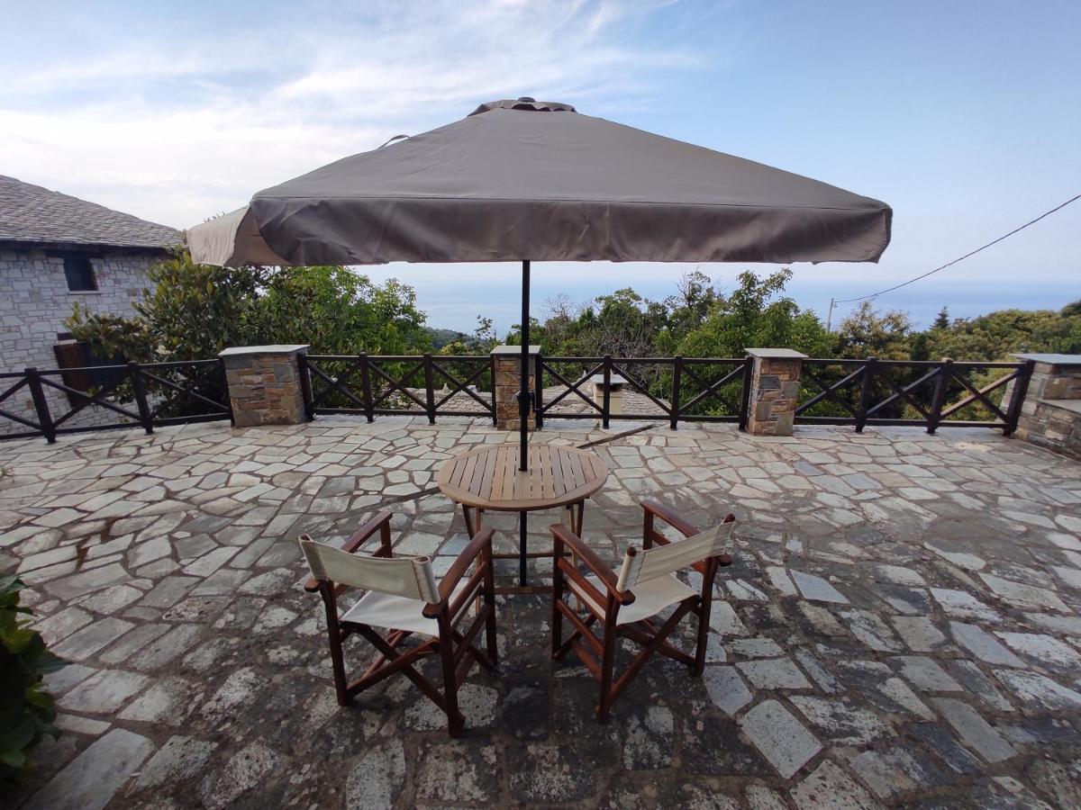 桑加拉达Cozy Blue Stone House With A Great Sea View.别墅 外观 照片